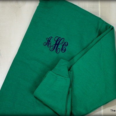 Monogrammed crewneck sweatshirt