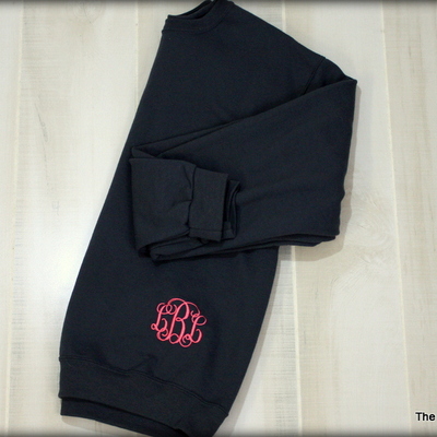 Monogrammed crewneck sweatshirt