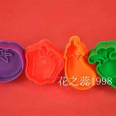 Cookie cutter stamp mold 4pcs vegetable series pie crust cutter set