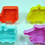 Cookie Cutter Stamp Mold 4pcs TRANSPORT DIFFERENT VECHICLES Series Pie Crust Cutter Set - Thumbnail 1