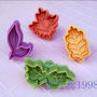 Cookie Cutter Stamp Mold 4pcs DIFFERENT SHAPE LEAVES Series Pie Crust Cutter Set - Thumbnail 1