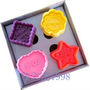 Cookie Cutter Stamp Mold 4pcs MESSAGE WORDING DIFFERENT SHAPE Series Pie Crust Cutter Set - Thumbnail 2