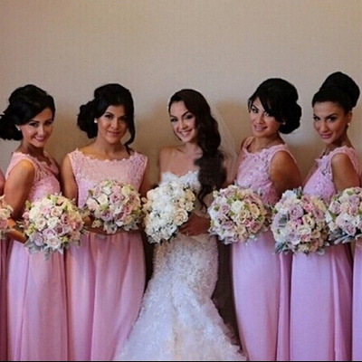 Long bridesmaid dress, lavender bridesmaid dress, lace bridesmaid dress, cheap bridesmaid dress, bridesmaid dress for girls, e302 - Thumbnail 3