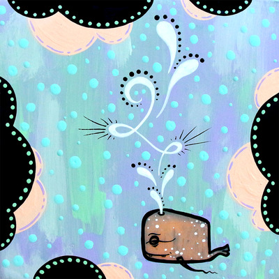 Original painting - arnold the whale