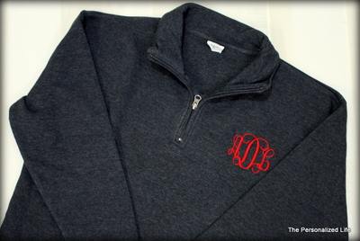 Comfort Colors 1/4 Zip Monogrammed Sweatshirt