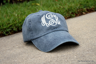 Monogrammed Pigment Dyed Ball Cap