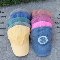 Monogrammed Pigment Dyed Ball Cap - Thumbnail 2