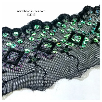 Lace with Sequins Trim