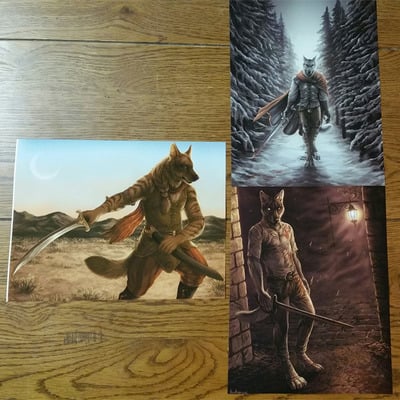 Guys with swords print collection
