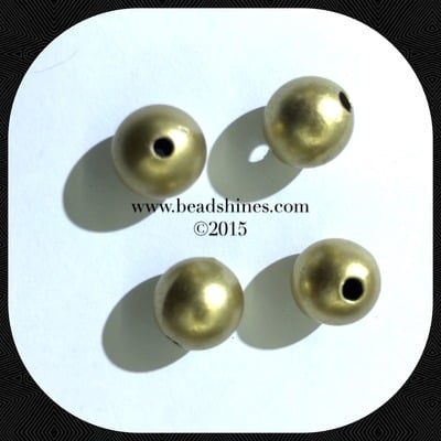 10mm matted gold  (50pcs) - Thumbnail 1