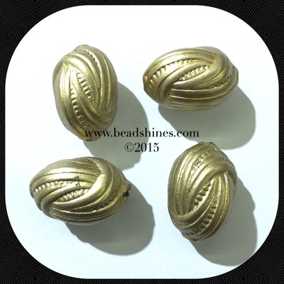 Matted Gold Oval 25mm x 12mm