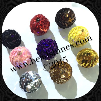 22mm Bubblegum Sequins Beads (50pcs)