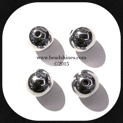 10mm metallic resin beads - Thumbnail 2