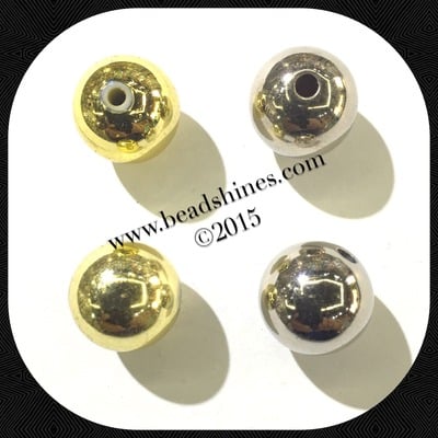14mm metallic resin beads
