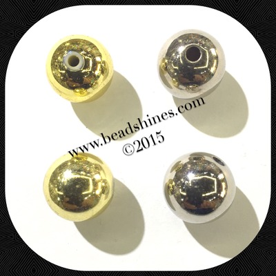 14mm Metallic Resin beads