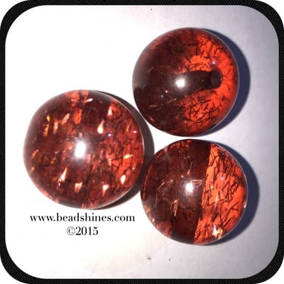 22mm marble beads with glitter