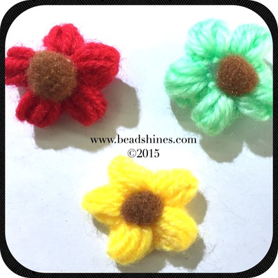 Knitted flowers