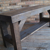 ReClaimed Entry Bench.  All Salvage Wood.  Rustic And Beautiful.  Not to shabby - Thumbnail 3