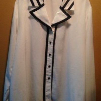 Black and white blouse