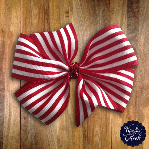 Red/White Stripe Bow