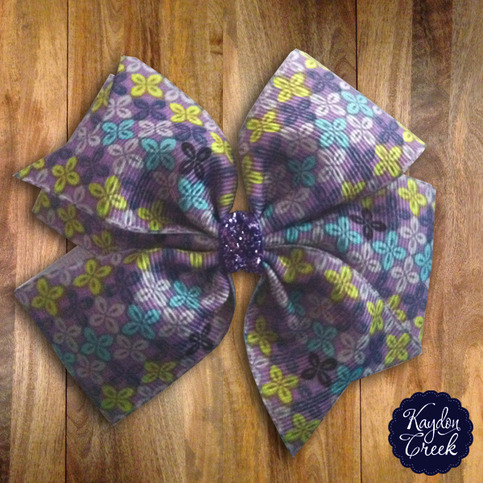 Purple Flower Bow