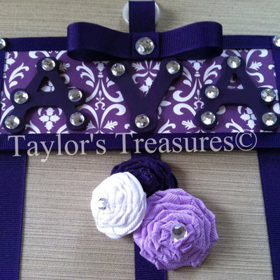 Taylors treasures - personalized - hair bow holder - any pattern/colors