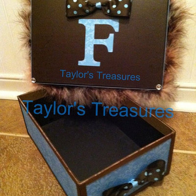 Taylors treasures - personalized custom memory box - photo box - any patterns/colors