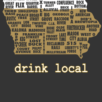 Drink local-iowa beer t-shirt
