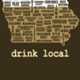 Drink Local-Iowa Beer T-shirt - Thumbnail 1