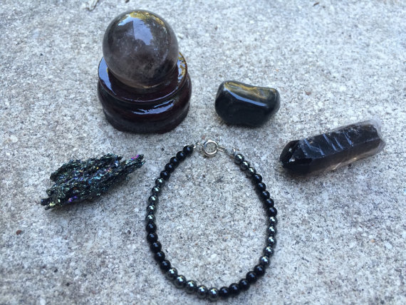 Hematite x Obsidian bracelet 