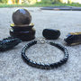 Hematite x Obsidian bracelet -1