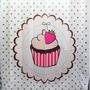 STRAWBERRY CUPCAKE DESIGN Waterproof Shower Curtain Set 180 x 200 cm CAKE Design - Thumbnail 1