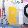 Paris in Love DESIGN Waterproof Shower Curtain Set 180 x 200 cm COLORFUL PARIS TOWER - Thumbnail 1