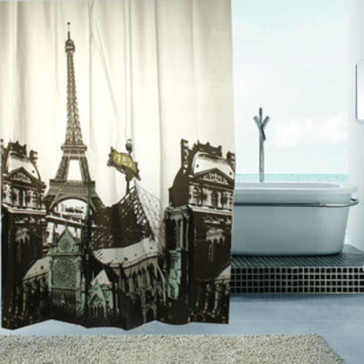 Eiffel tower paris cool design 180x180cm eva shower curtain for bathroom use