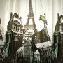 EIFFEL TOWER PARIS Cool Design 180x180cm EVA SHOWER CURTAIN For BATHROOM USE - Thumbnail 1