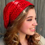 100% Cotton Slouchy Hat - Red or CHOOSE Your color-1