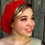 100% Cotton Slouchy Hat - Red or CHOOSE Your color-2