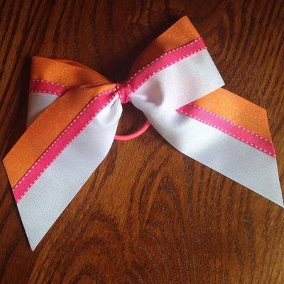 Glitter orange and white with pink - Thumbnail 4