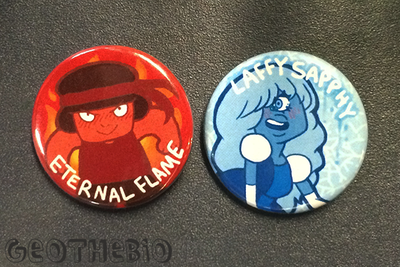 Ruby & Sapphire Matching Pins