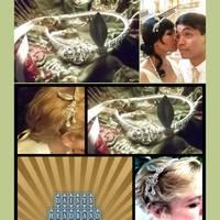 FULL SET-Great Gatsby Full Costume-Daisy Buchanan's Chandelier Dress, Feather Cape, Faux Fur Collar and Headband - Thumbnail 1