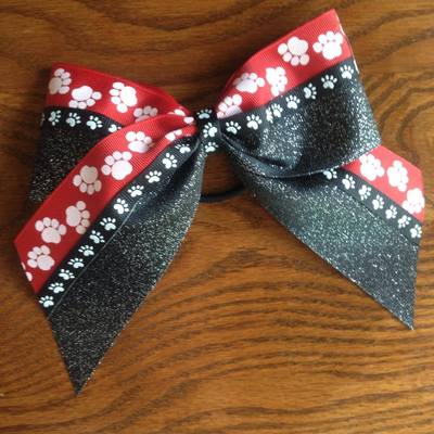 Paws with red and glitter black