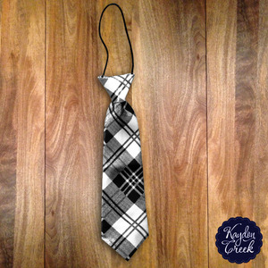 White Plaid Tie