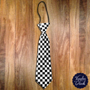 Black Check Tie
