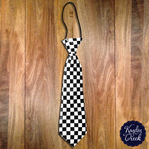 Black Check Tie