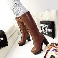  Fashion retro high boots - Thumbnail 2