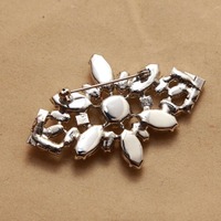 Vintage Style AB Glass Crystal Rhinestone Wedding Bridal Bride Gift Brooch Pin - Thumbnail 1