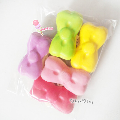 5pcs bow macaron squishy value set