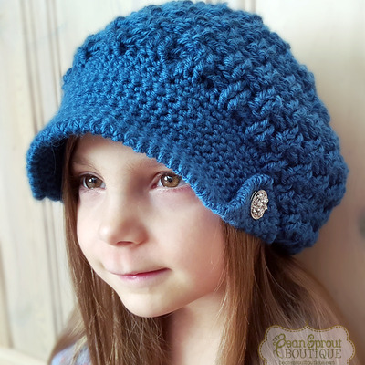 Texture weave slouchy newsboy