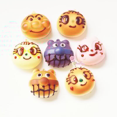 3 anpanman and friends squishies (super squishy)