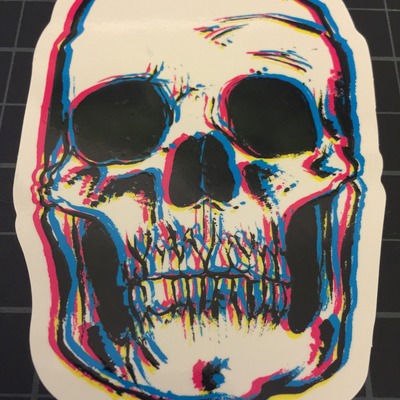 The cmyk skull sticker ( 2 pack of stickers for $5 )  